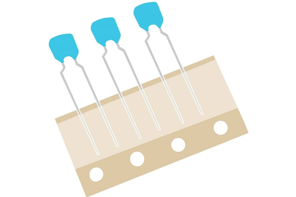 コンデンサ(リード品)の図